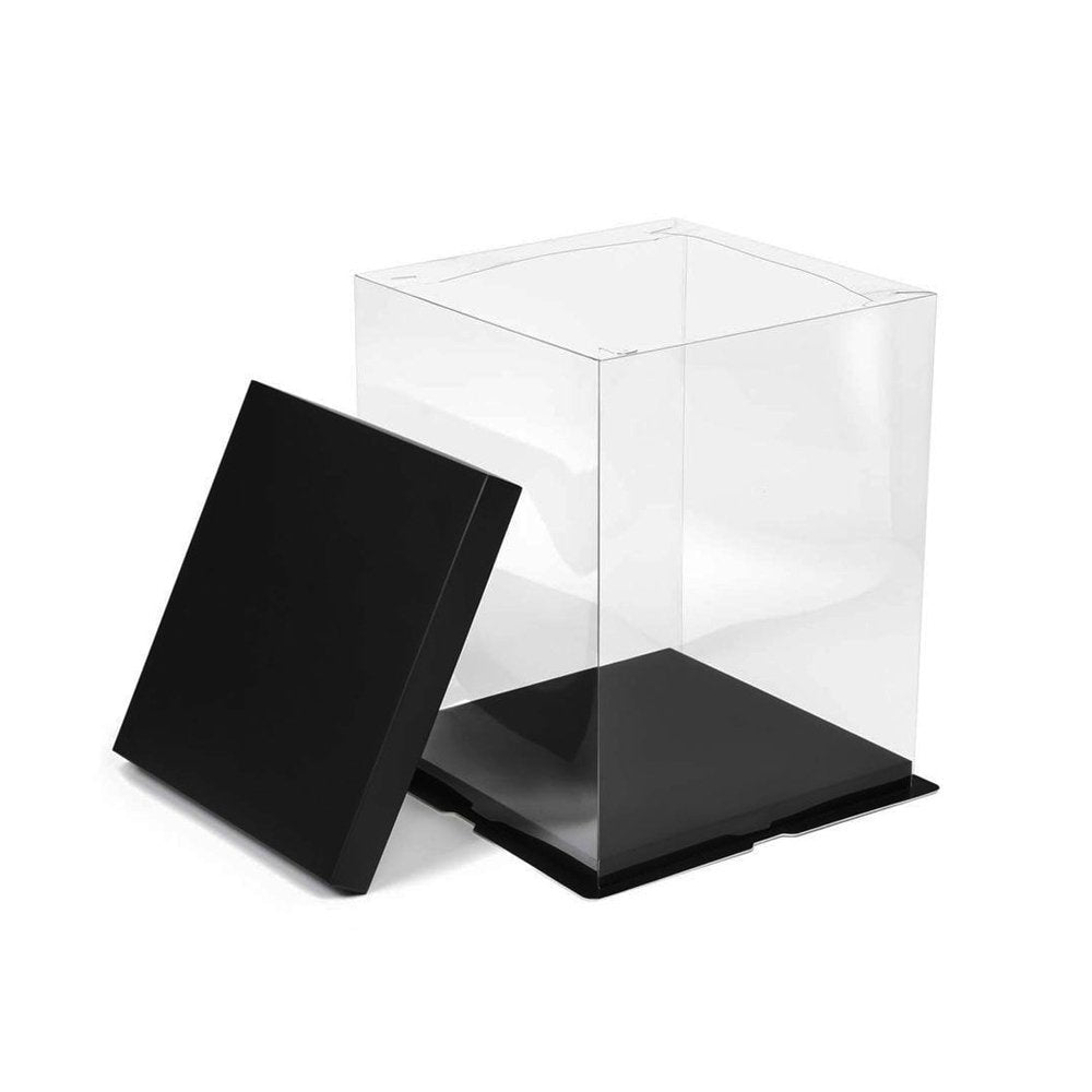 20x20x31 Clear Square Cake Box With Paper Lid - TEM IMPORTS™