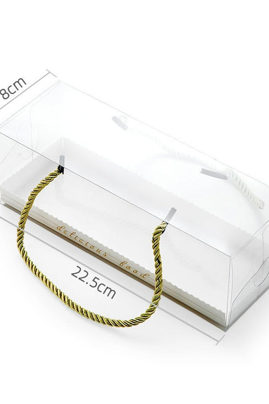225mm Long Rectangular Transparent Box With Silk Handle - TEM IMPORTS™