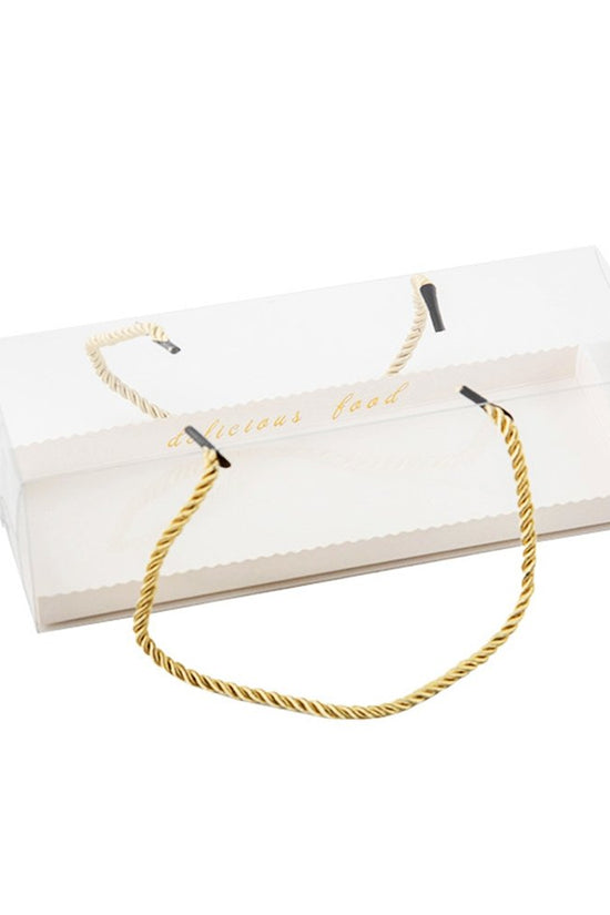 225mm Long Rectangular Transparent Box With Silk Handle - TEM IMPORTS™