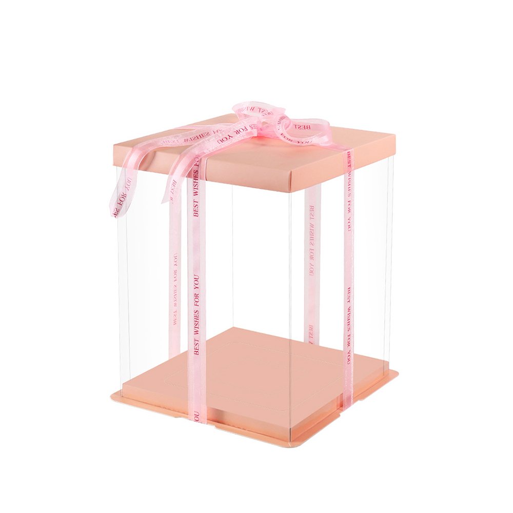 22x22x24 Clear Square Cake Box With Paper Lid - TEM IMPORTS™