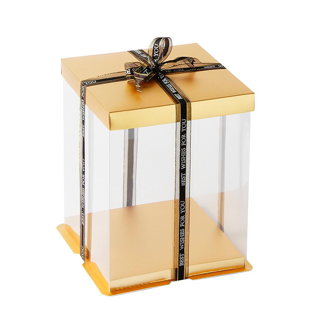 22x22x30 Clear Square Cake Box With Paper Lid - TEM IMPORTS™