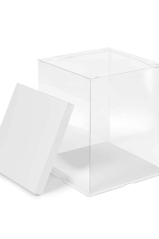 22x22x30 Clear Square Cake Box With Paper Lid - TEM IMPORTS™