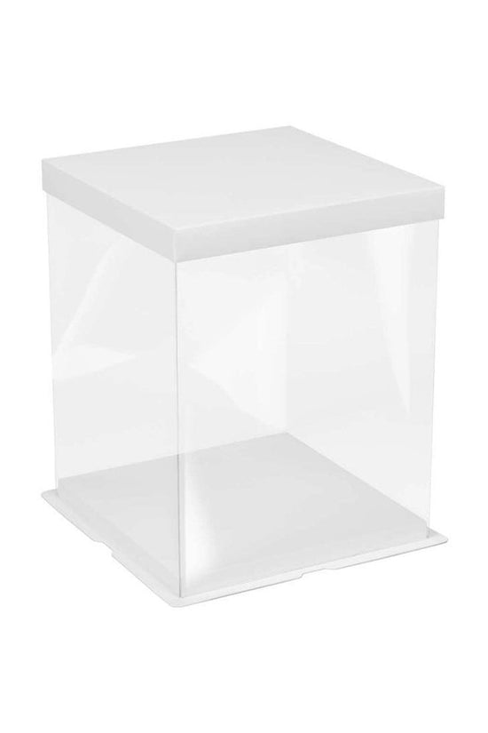 22x22x30 Clear Square Cake Box With Paper Lid - TEM IMPORTS™