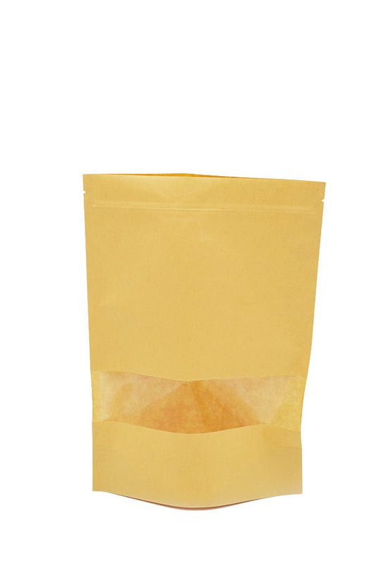 22x31 Reusable Kraft Ziplock Bag With Window-Pk50 - TEM IMPORTS™