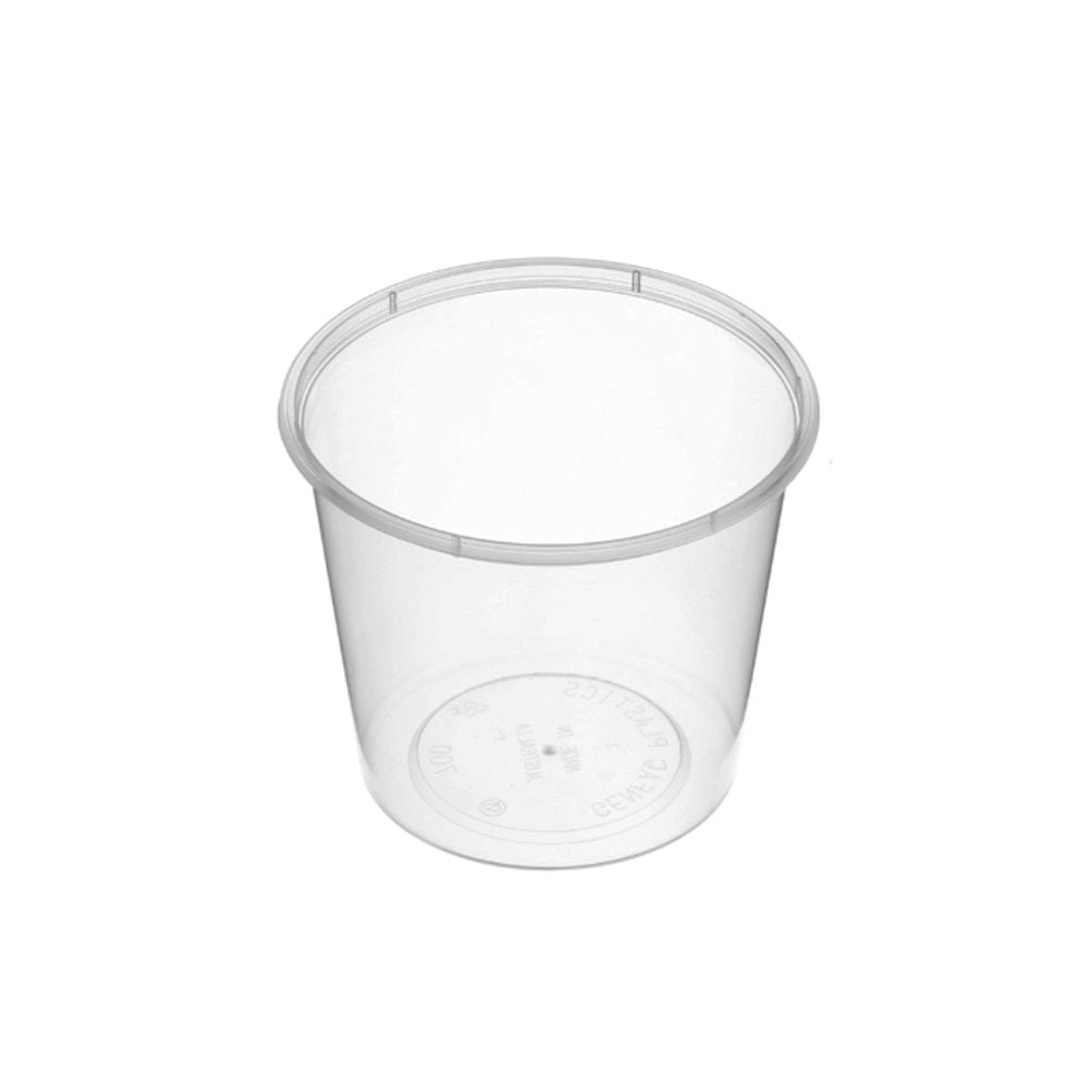 24oz/700mL Round Plastic Container Natural - TEM IMPORTS™