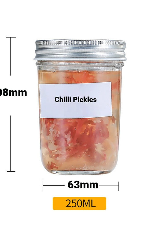 250mL Wide Mouth Glass Jar With Metal Lid - TEM IMPORTS™