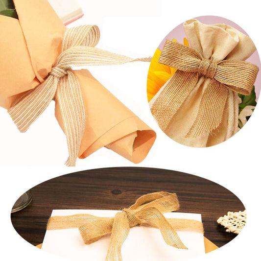 25mm Band Jute Hessian Burlap Ribbon - 50m - TEM IMPORTS™