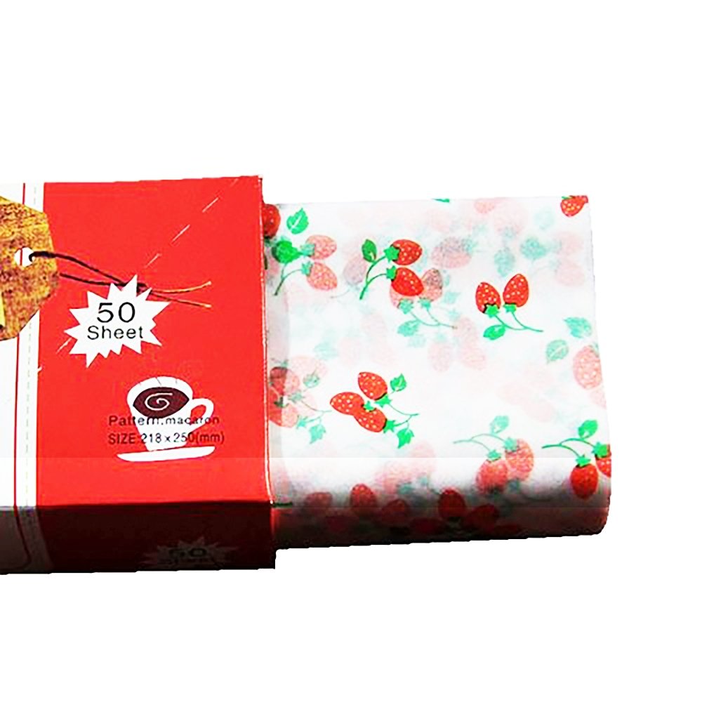 25x21 Food Wrapping Paper - Cherry Pattern - Pk50 - TEM IMPORTS™