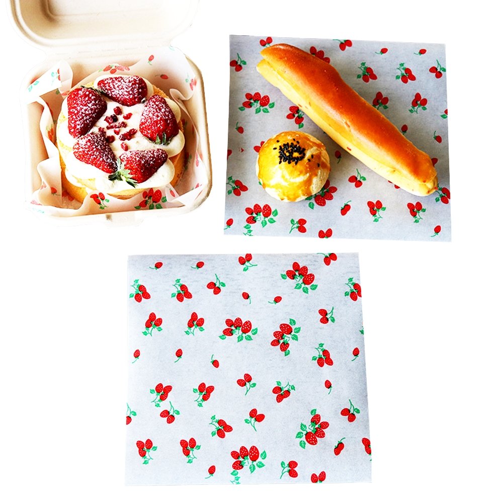 25x21 Food Wrapping Paper - Cherry Pattern - Pk50 - TEM IMPORTS™