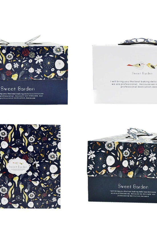 25x25x15 Patisserie Square Cake Box - Sweet Garden - TEM IMPORTS™