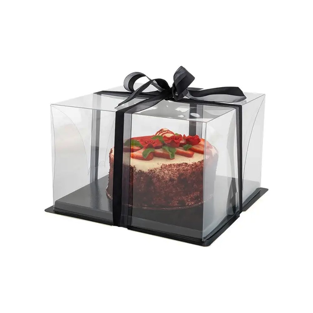 26x26x18 Clear Square Box - Black - TEM IMPORTS™