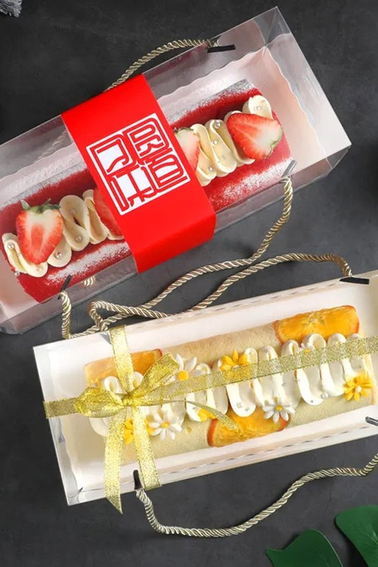 275mm Long Rectangular Transparent Box With Silk Handle - TEM IMPORTS™