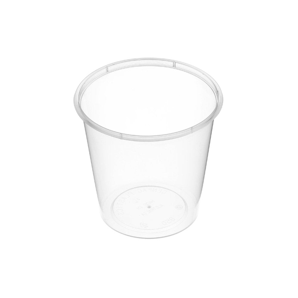 28oz/850mL Round Plastic Container Natural - TEM IMPORTS™