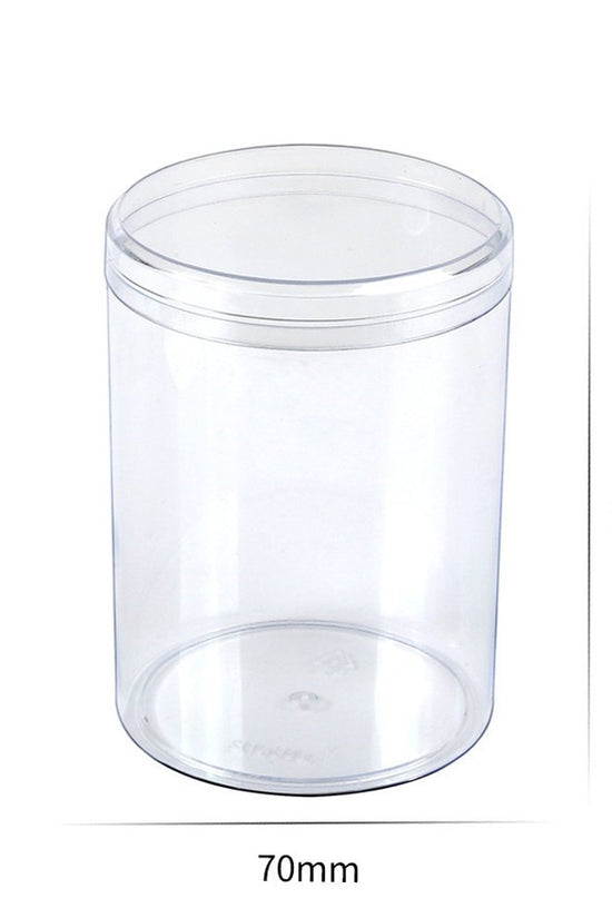 310mL Clear Round Cylinder Container With Hard Lid - TEM IMPORTS™