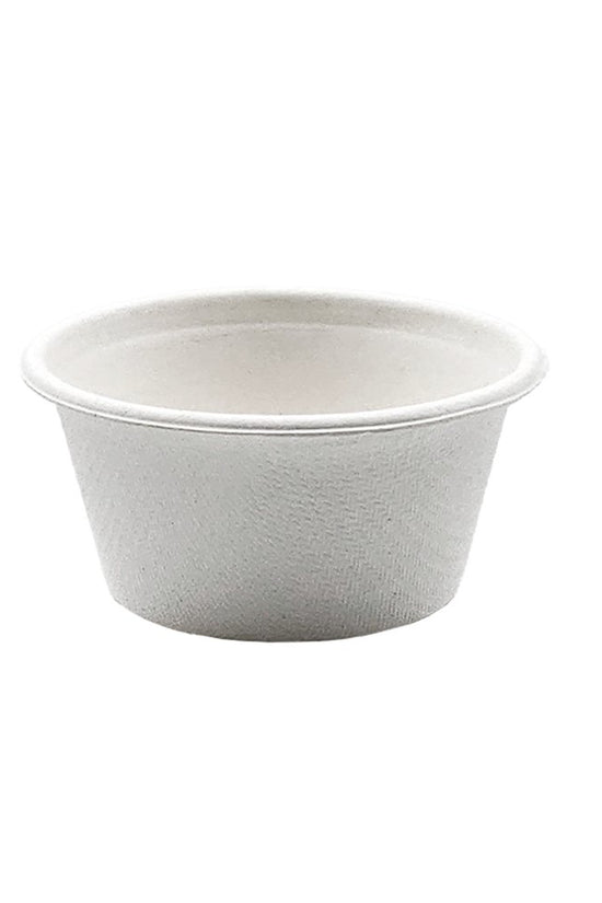 2oz/60mL White Sugarcane Portion Sauce Cup - TEM IMPORTS™