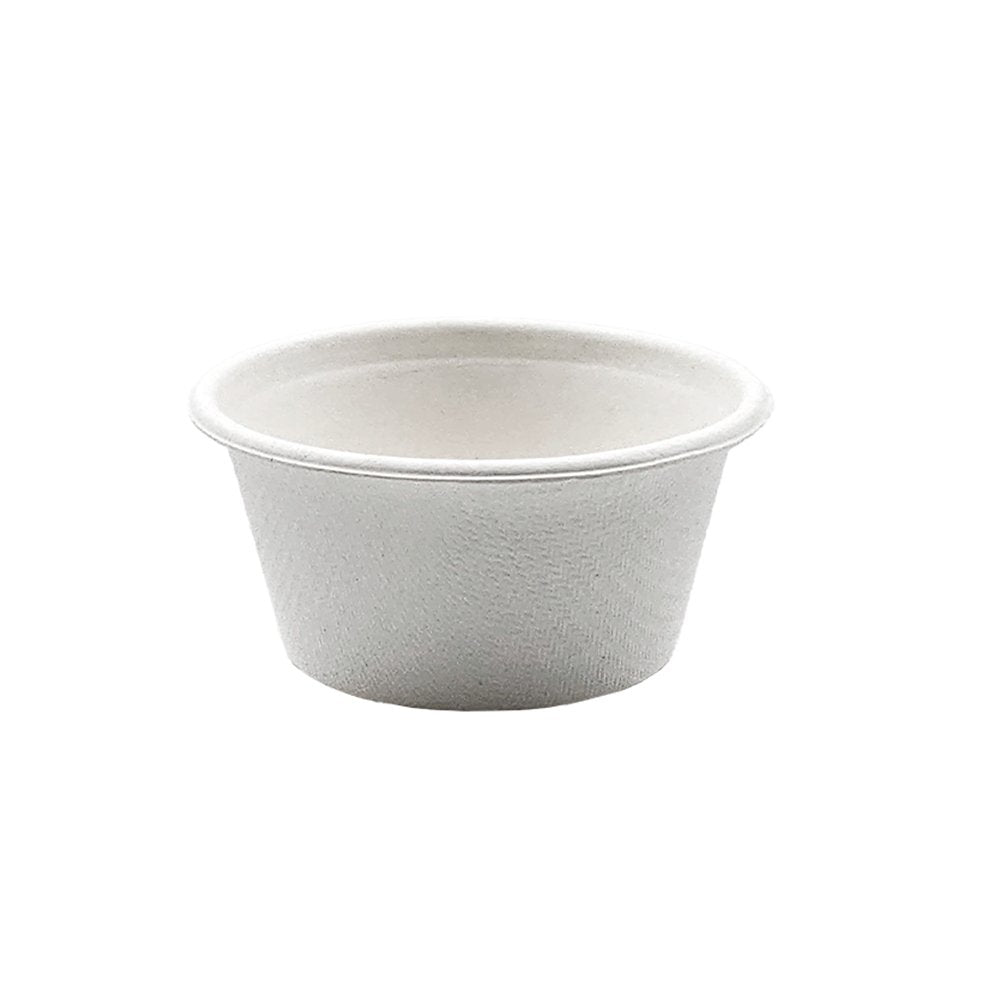 2oz/60mL White Sugarcane Portion Sauce Cup - TEM IMPORTS™