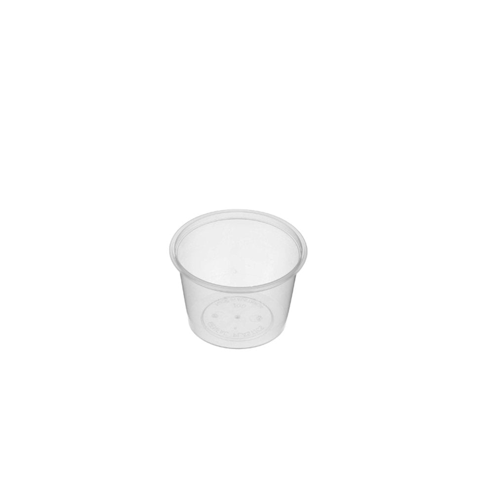 3.3oz/100mL Round Plastic Container Natural - TEM IMPORTS™