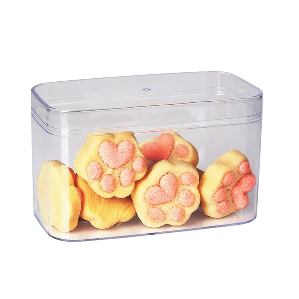 340mL Clear Tall Rectangular Container With Hard Lid - TEM IMPORTS™