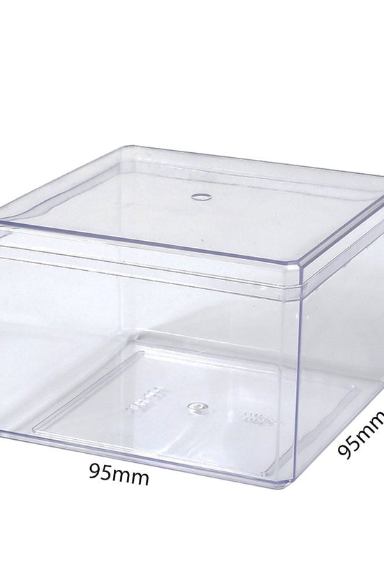 380mL Clear Square Container With Hard Lid - TEM IMPORTS™