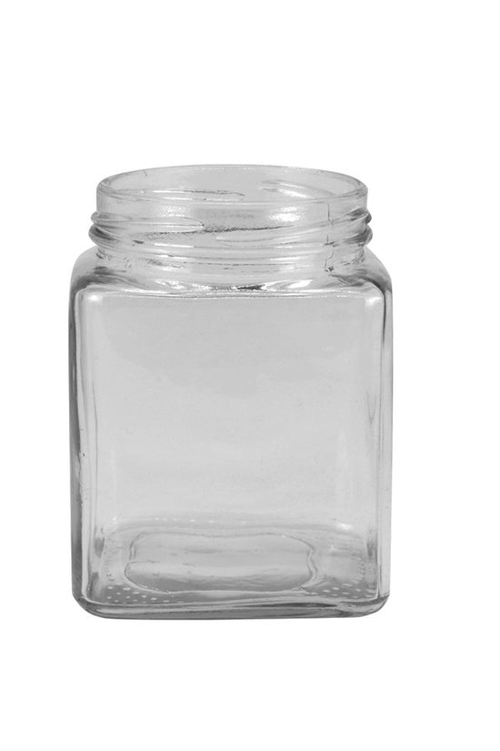 380mL Square Glass Jar With Metal Twist Lid - TEM IMPORTS™