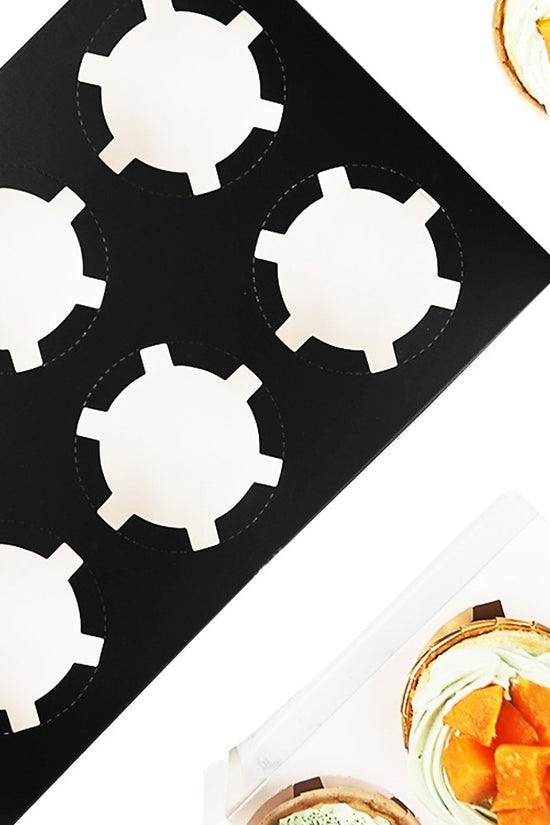 4 Cupcake Clear Box With Paper Tray - TEM IMPORTS™