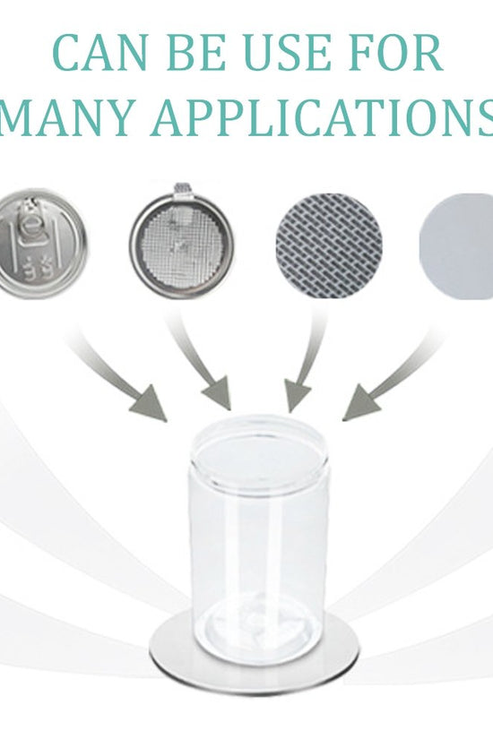 400mL/89mm Neck Straight Sided Plastic Jar With Metal Lid - TEM IMPORTS™