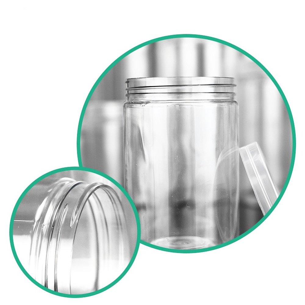 400mL/89mm Neck Straight Sided Plastic Jar With Plastic Lid - TEM IMPORTS™