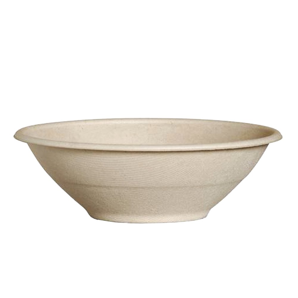 40oz/1200mL Natural Sugarcane Takeaway Round Bowl - TEM IMPORTS™