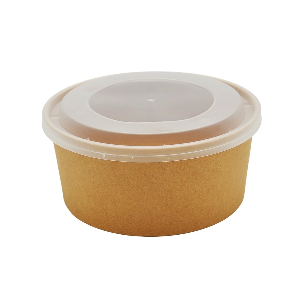 50oz/1500mL PE Coated Kraft Paper Salad Bowl Set - TEM IMPORTS™