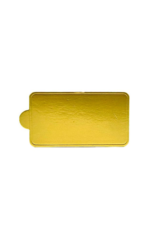 50x90mm Mini Cake Board Rectangular Gold - Pack of 100 - TEM IMPORTS™