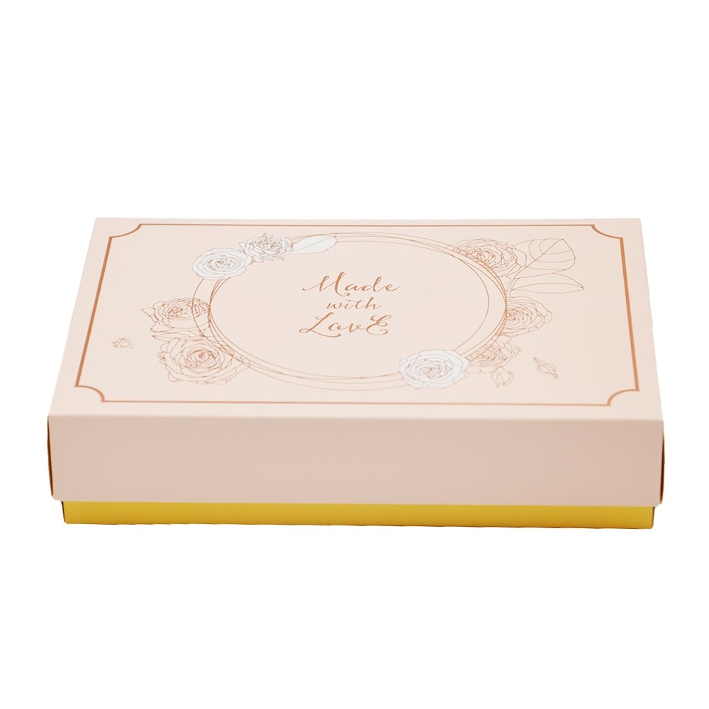 6 Compartment Paper Box - Pink & Gold