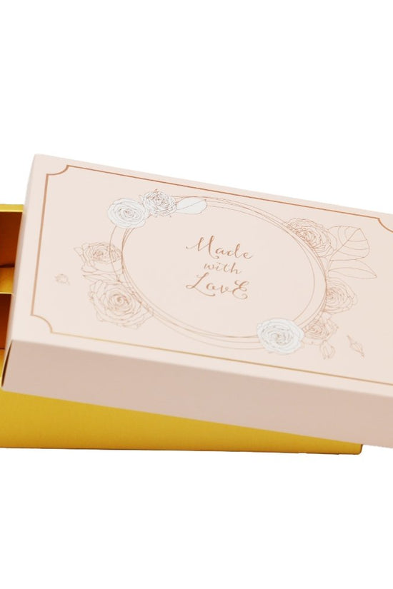 6 Compartment Paper Box - Pink & Gold - TEM IMPORTS™
