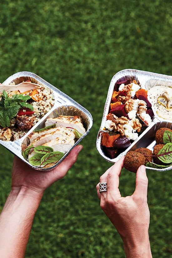 600mL Heavy Duty 2 Compartment Meal Foil Tray - TEM IMPORTS™