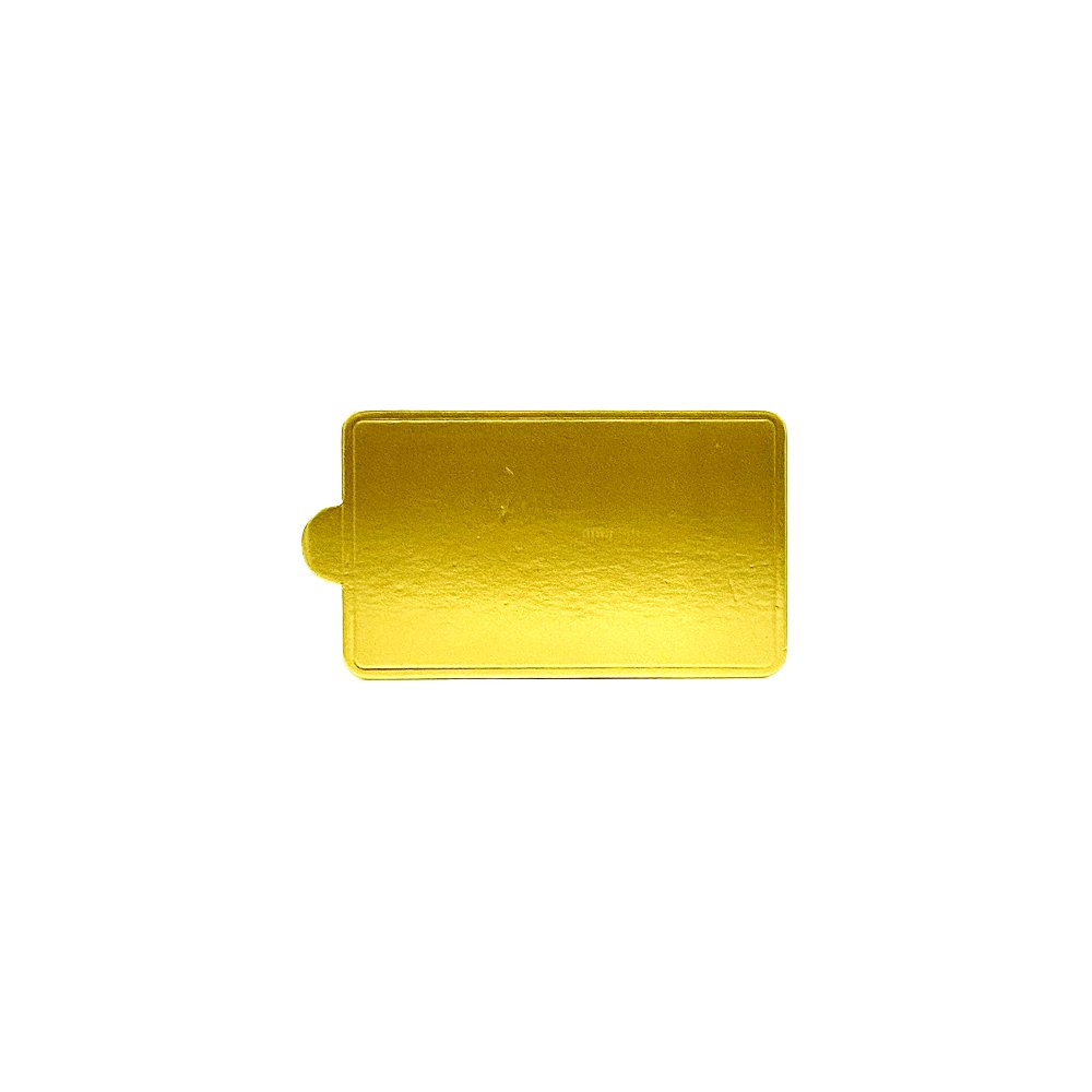 60x100mm Mini Cake Board Rectangular Gold - Pack of 100 - TEM IMPORTS™