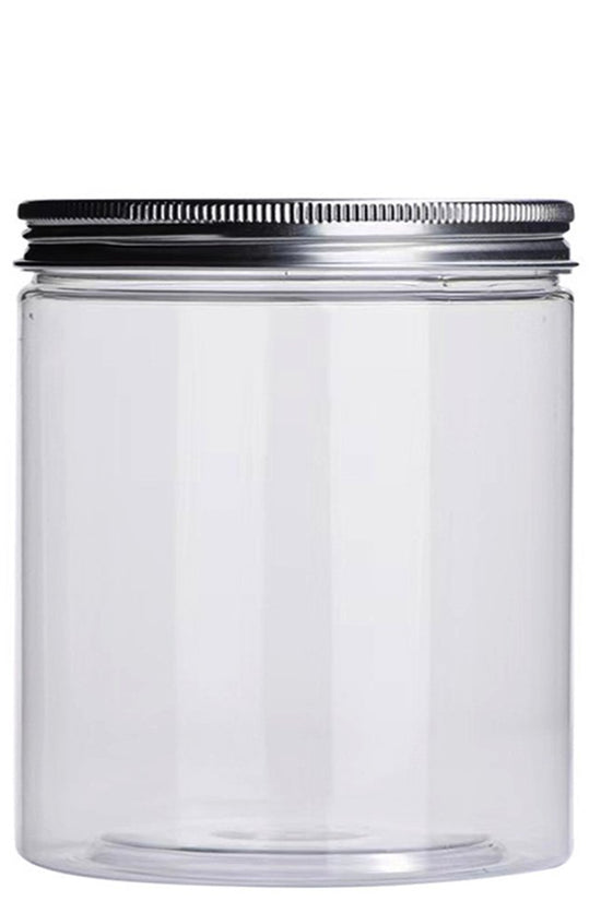 650mL/100mm Neck Straight Sided Plastic Jar With Metal Lid - TEM IMPORTS™
