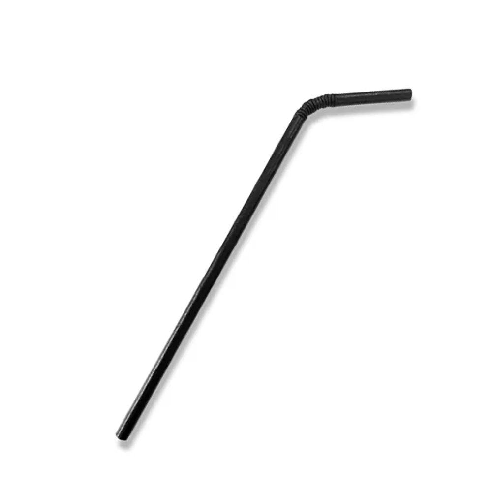 Paper Straw Regular Flexi Black