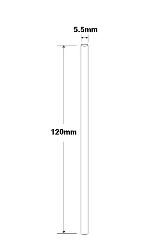 6mm White Paper Straw Cocktail - Pk50 - TEM IMPORTS™