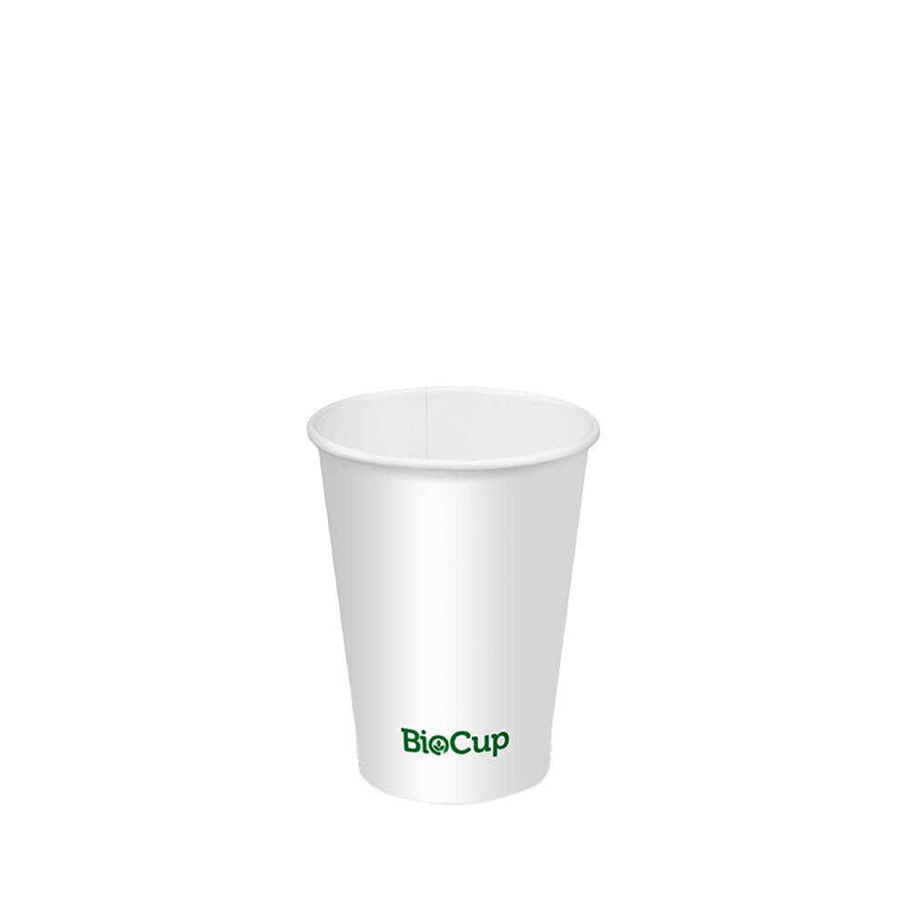 6oz/200mL (73mm) White Cold Paper Water BioCup - 1000/ctn - TEM IMPORTS™