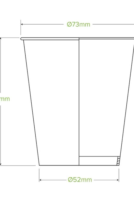 6oz/200mL (73mm) White Cold Paper Water BioCup - 1000/ctn - TEM IMPORTS™