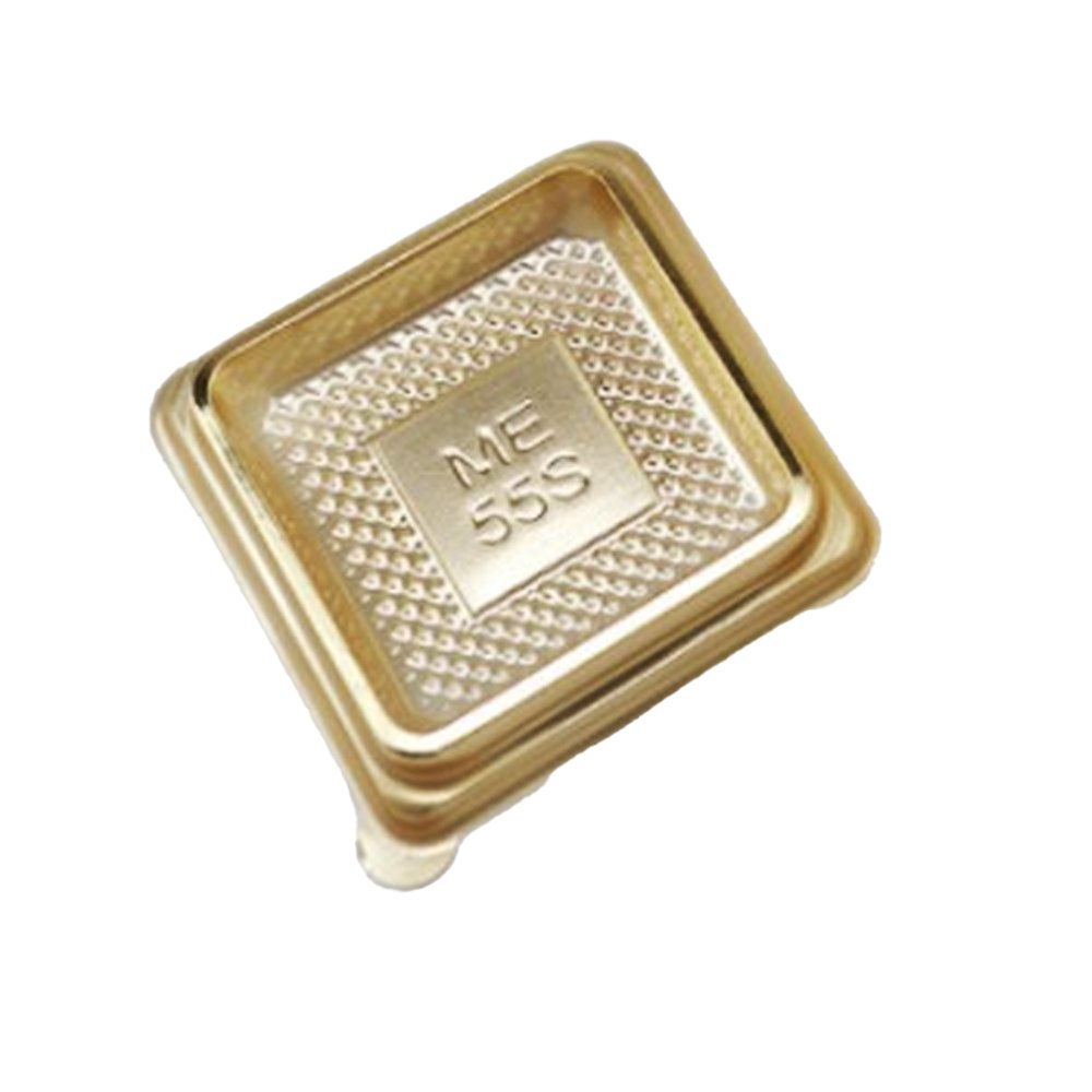 70x70mm Gold Square Base With Clear Lid - TEM IMPORTS™