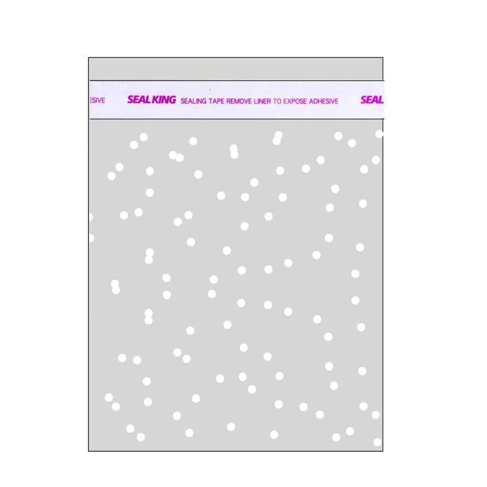 70x70mm Polka Dots Self Adhesive Sealing Bag-Pk100 - TEM IMPORTS™