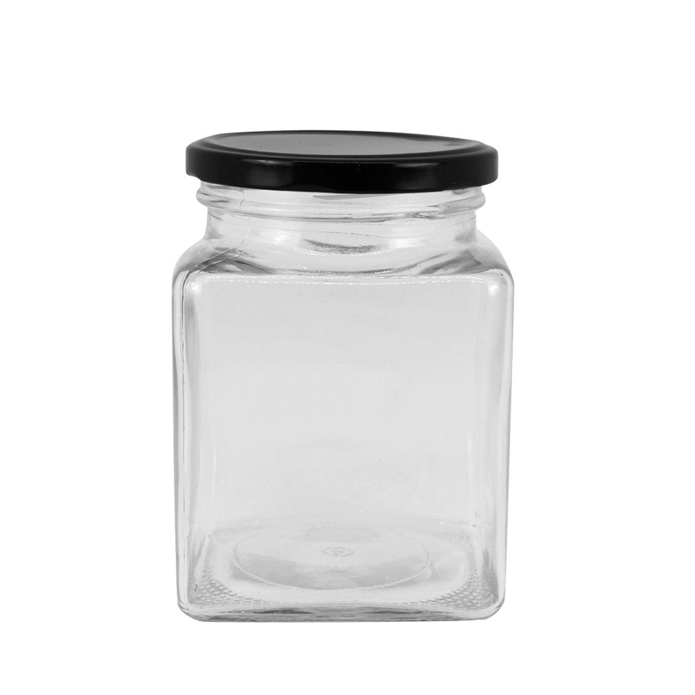 730mL Square Glass Jar With Metal Twist Lid - TEM IMPORTS™