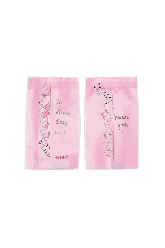 75x45mm Heat Seal Nougat Bags -Pk100-Be Happy - TEM IMPORTS™