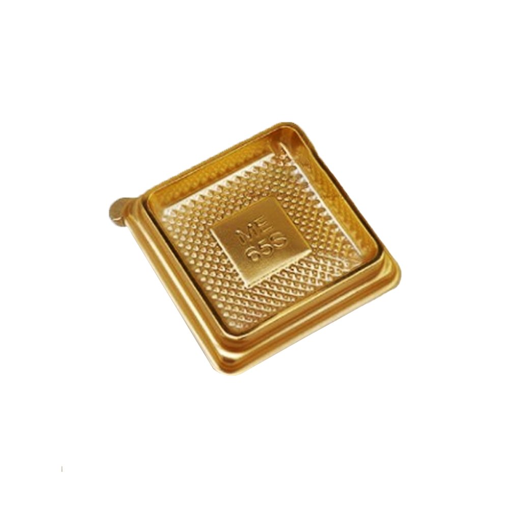 75x75mm Gold Square Base With Clear Lid - TEM IMPORTS™