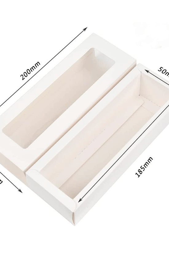 8 Macarons White Paper Box With Window - TEM IMPORTS™