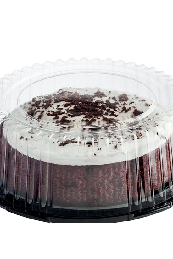 Medium Cake Clearview Black With Dome Lid - TEM IMPORTS™