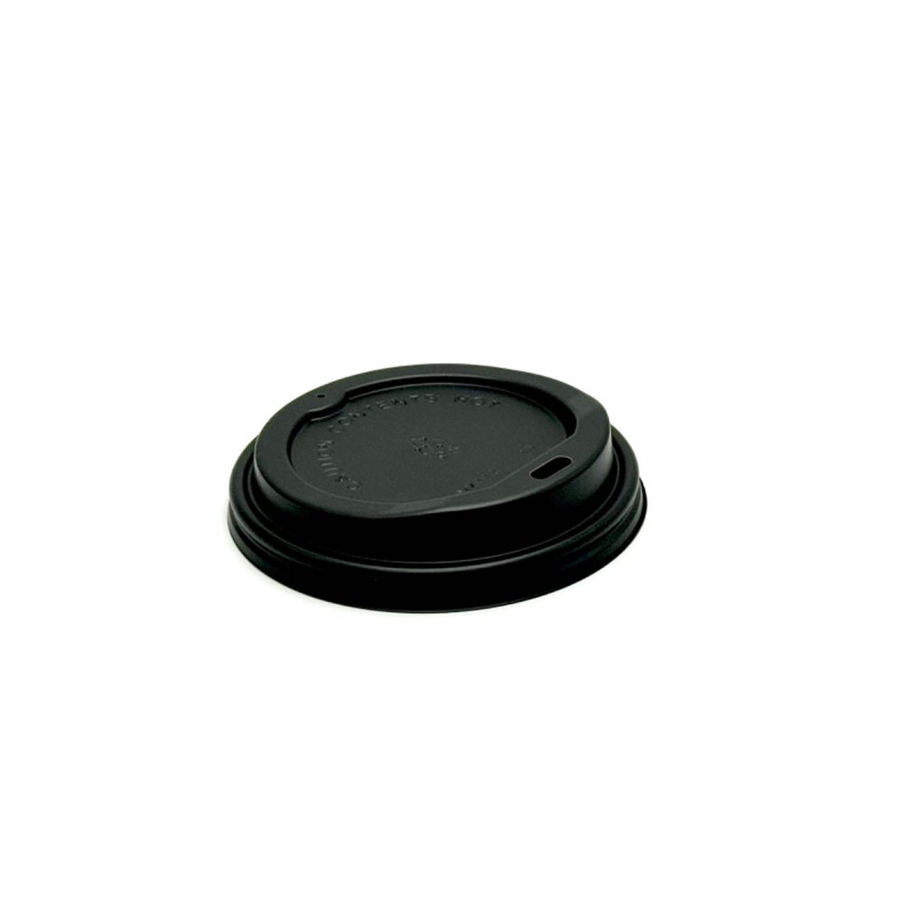 8/12/16/20oz - 90mm Plastic Black Hot & Cold Lid - TEM IMPORTS™