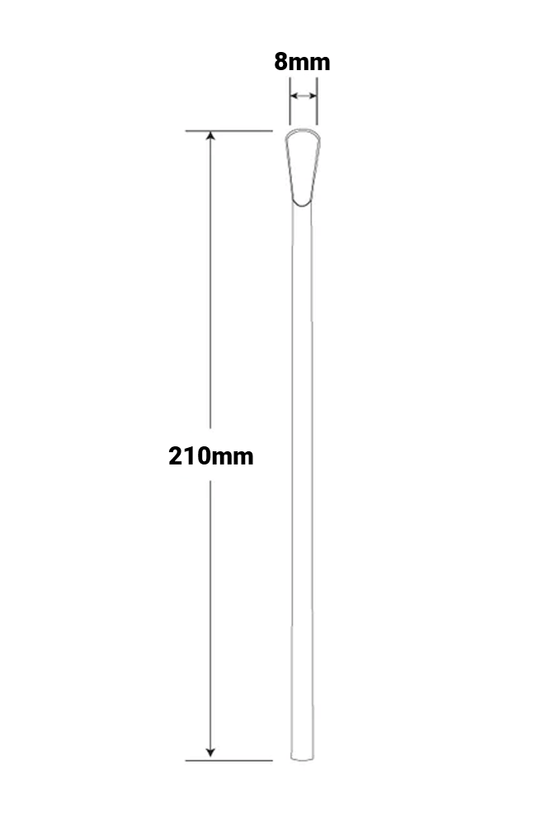 8mm Black Paper Straw Spoon - Pk50 - TEM IMPORTS™