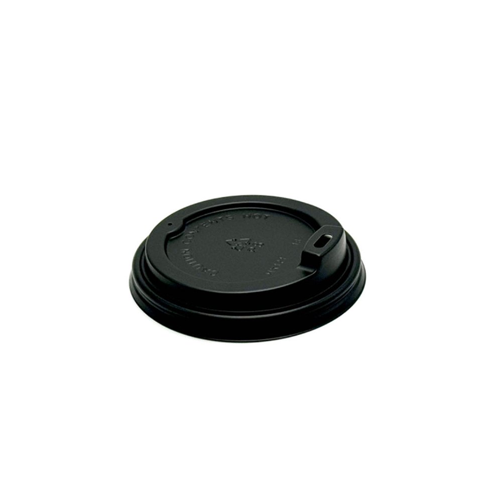 Black PS (D/80mm) Spout Lid To Suit 8oz Cups