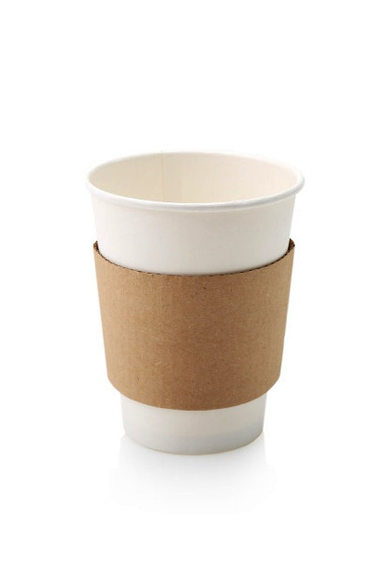 8oz Hot Coffee Cup Sleeve Kraft - TEM IMPORTS™